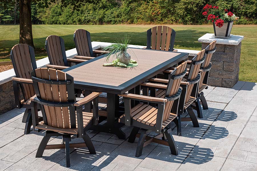 Hoosier-Poly-401-Dining-Table-107-Hoosier-Swivel-Dining-Chairs-Black-Antique-Mahogany